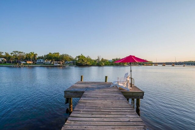 8013 Linesider Dr, Riverview, FL 33578 - view of dock with a water view