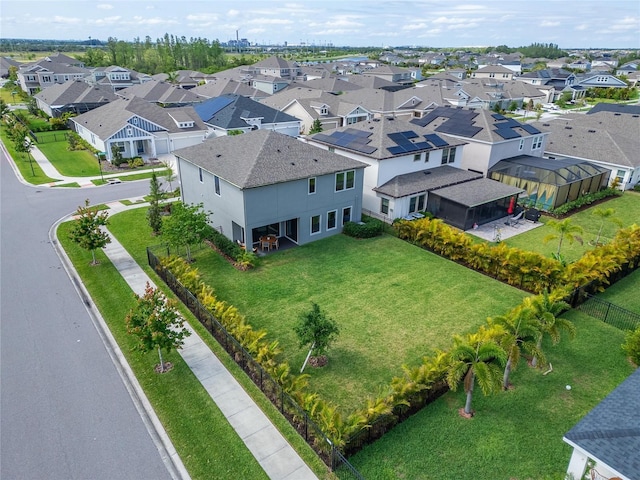 aerial view featuring a residential view