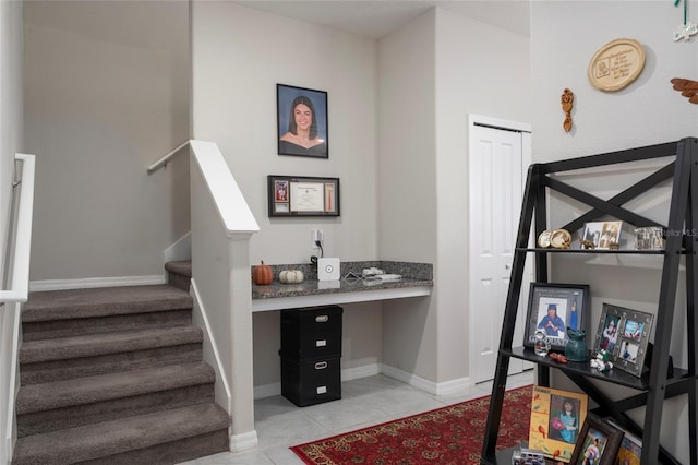11704 Castine St, New Port Richey, FL 34654 - interior space featuring light tile patterned floors and baseboards