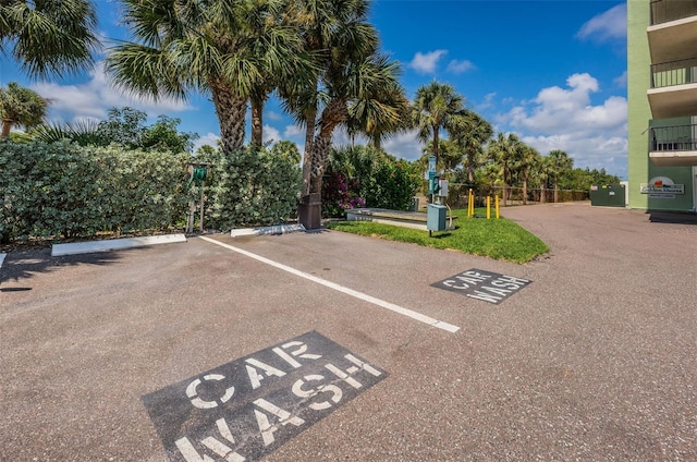 view of uncovered parking lot