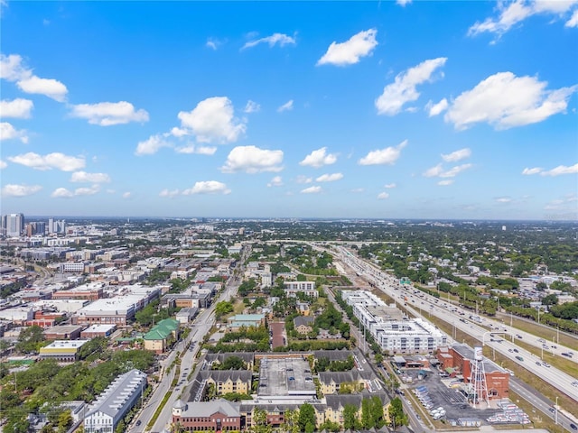 bird's eye view with a view of city