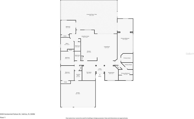 2539 Centennial Falcon Dr, Valrico, FL 33596 - view of property floor plan