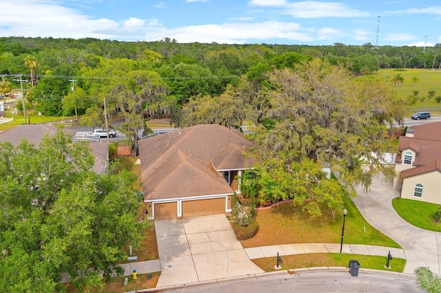 2539 Centennial Falcon Dr, Valrico, FL 33596 - aerial view of property and surrounding area featuring a forest