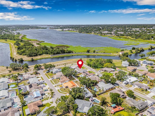 12641 98th St, Largo, FL 33773 - aerial view featuring a water view and a residential view