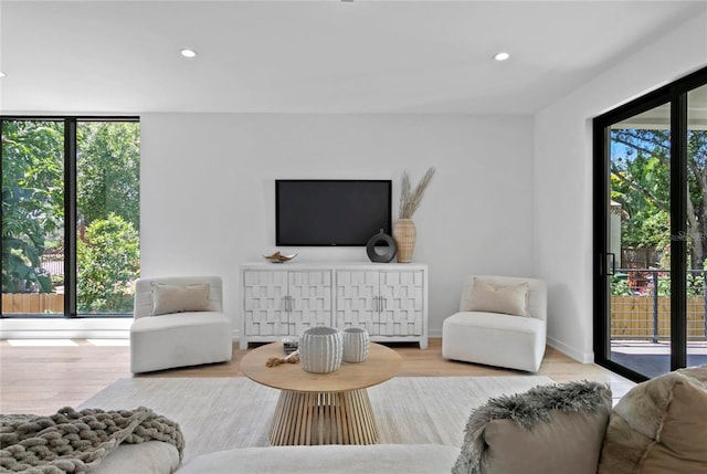 98 W Davis Blvd, Tampa, FL 33606 - living area featuring recessed lighting, baseboards, and wood finished floors