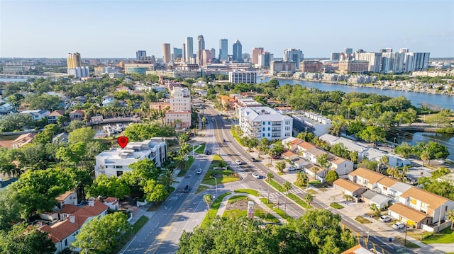 98 W Davis Blvd, Tampa, FL 33606 - drone / aerial view featuring a water view and a city view