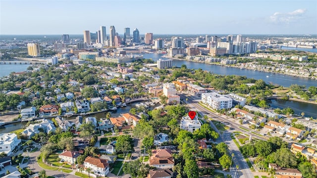98 W Davis Blvd, Tampa, FL 33606 - birds eye view of property featuring a city view and a water view