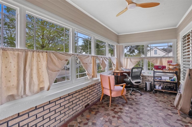 3120 8th Ave N, Saint Petersburg, FL 33713 - sunroom / solarium featuring ornamental molding