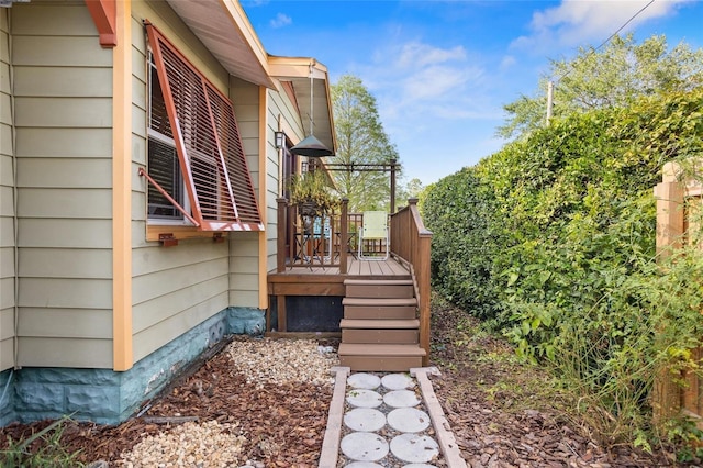 3120 8th Ave N, Saint Petersburg, FL 33713 - wooden terrace featuring stairway