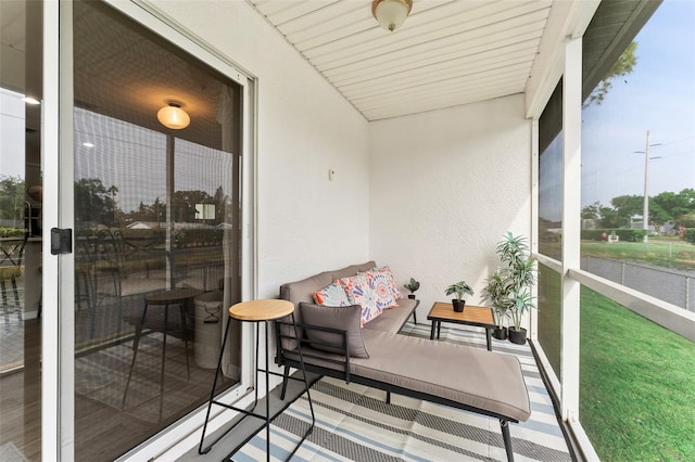 view of sunroom