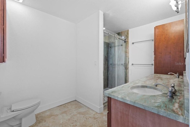 2540 S Shore Dr SE, Saint Petersburg, FL 33705 - full bathroom with double vanity, a shower stall, baseboards, and a sink