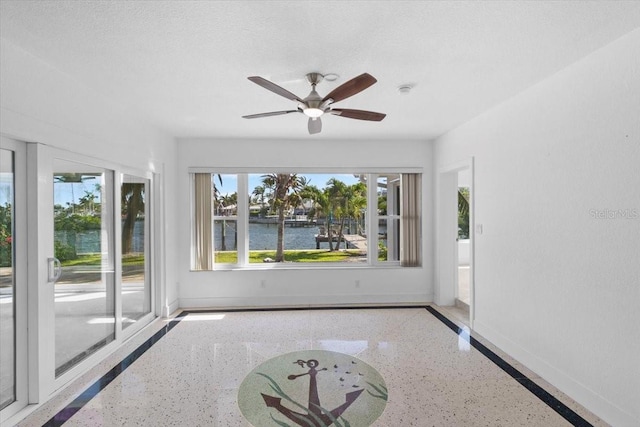 2540 S Shore Dr SE, Saint Petersburg, FL 33705 - unfurnished sunroom featuring a water view