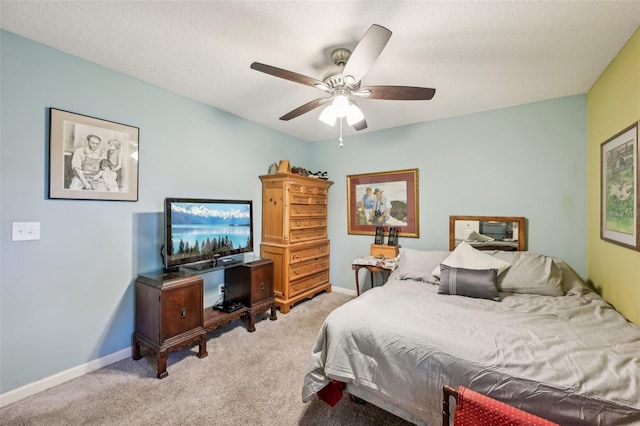 2720 N Screech Owl Ave, Saint Augustine, FL 32084 - carpeted bedroom with baseboards and a ceiling fan