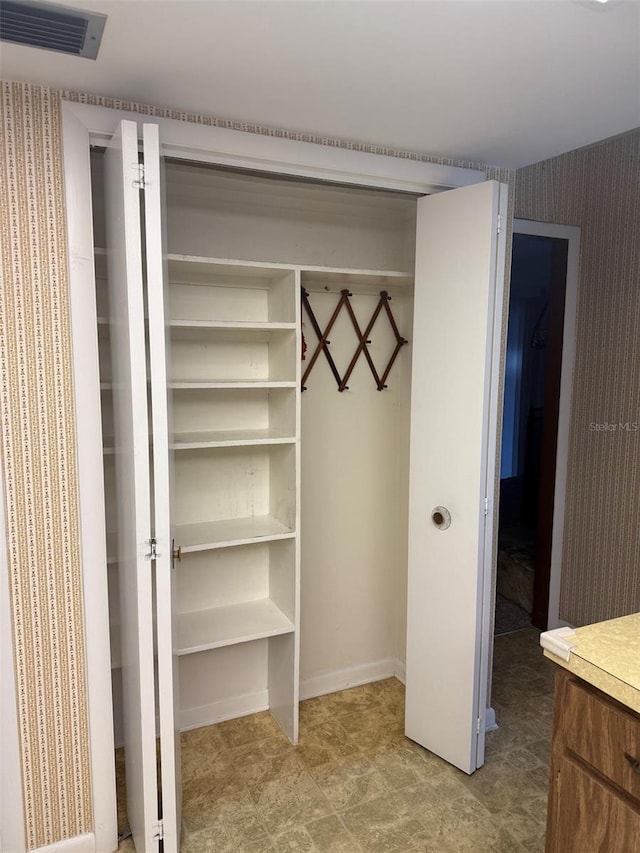 closet featuring visible vents