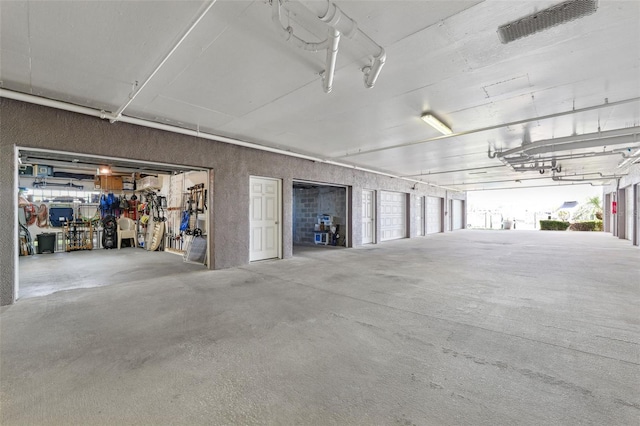 garage with visible vents
