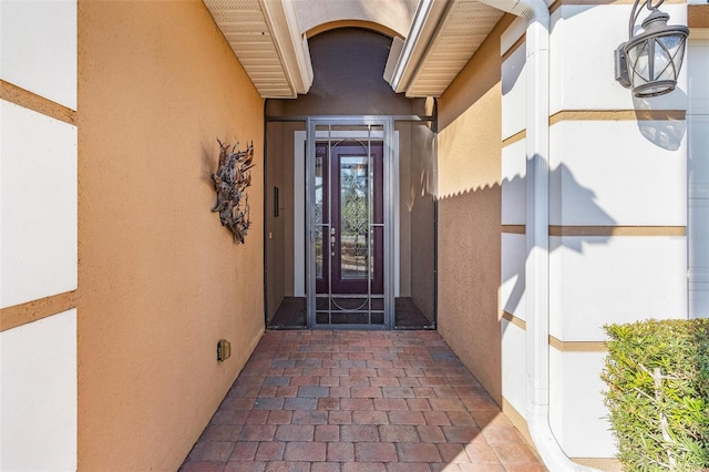 20605 Long Pond Rd, North Fort Myers, FL 33917 - property entrance featuring stucco siding
