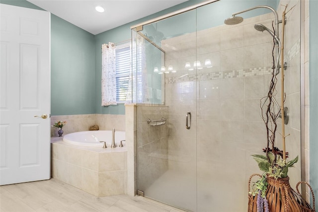 20605 Long Pond Rd, North Fort Myers, FL 33917 - bathroom featuring a shower stall and a garden tub