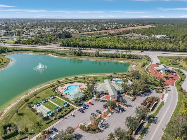20605 Long Pond Rd, North Fort Myers, FL 33917 - aerial view of a nearby body of water and a pool