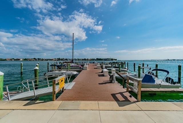 5200 Brittany Dr S Unit 1502, Saint Petersburg, FL 33715 - dock area featuring a water view