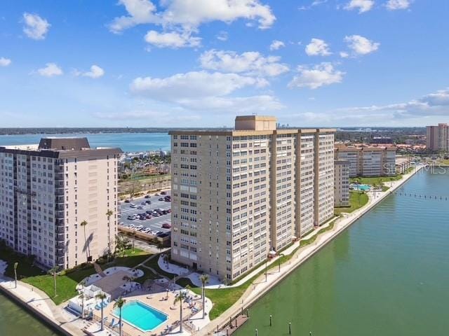 5200 Brittany Dr S Unit 1502, Saint Petersburg, FL 33715 - aerial view with a water view and a city view