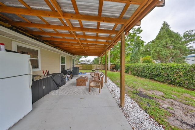 8805 Van Fleet Rd, Riverview, FL 33578 - view of patio / terrace with fence and central air condition unit