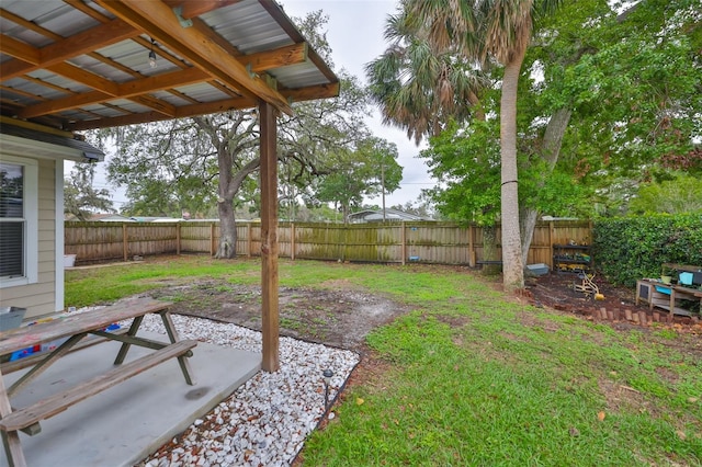 8805 Van Fleet Rd, Riverview, FL 33578 - view of yard with a fenced backyard and a patio