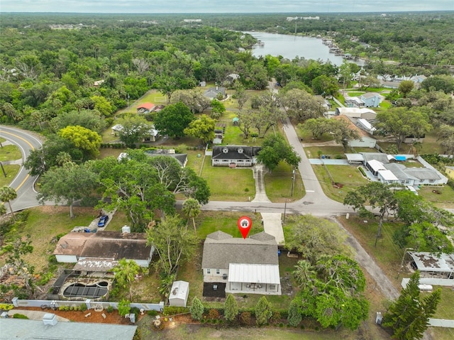 8805 Van Fleet Rd, Riverview, FL 33578 - drone / aerial view with a forest view and a water view