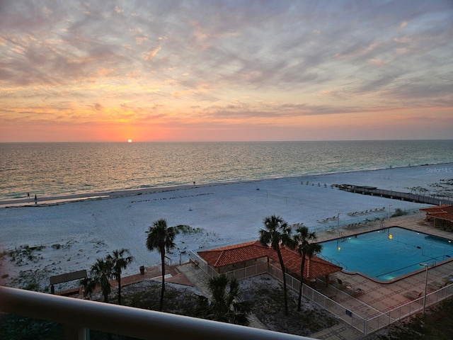 water view featuring nearby beach
