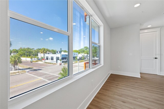 11 29th St N, Saint Petersburg, FL 33713 - unfurnished room with recessed lighting, baseboards, and wood finished floors