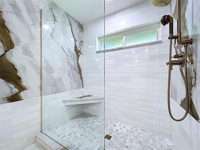 bathroom with walk in shower