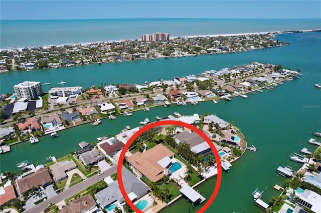 773 Snug Is, Clearwater Beach, FL 33767 - view of property location featuring a large body of water and nearby suburban area
