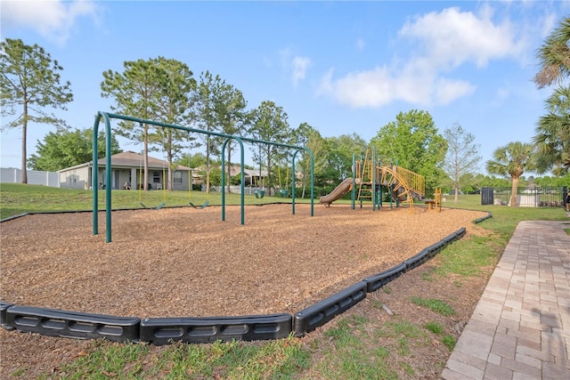 8975 Southern Charm Cir, Brooksville, FL 34613 - community play area featuring a lawn