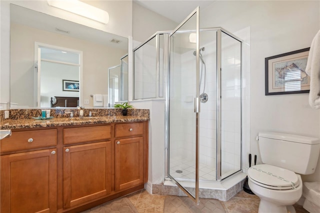 456 Bahia Beach Blvd, Ruskin, FL 33570 - bathroom with toilet, vanity, and a stall shower