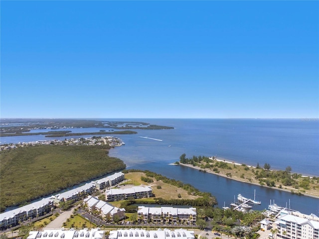 456 Bahia Beach Blvd, Ruskin, FL 33570 - birds eye view of property with a water view