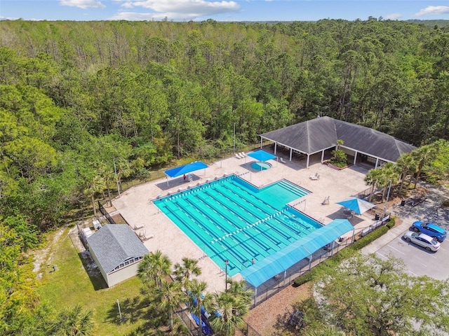 10011 Parley Dr, Tampa, FL 33626 - birds eye view of property featuring a view of trees