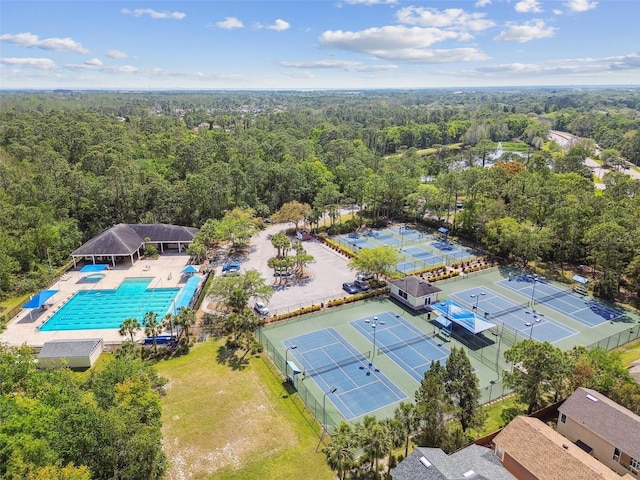 10011 Parley Dr, Tampa, FL 33626 - bird's eye view featuring a forest view