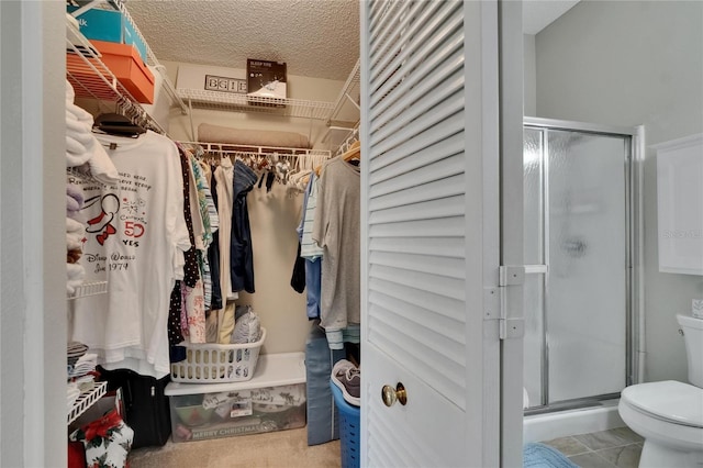 view of walk in closet
