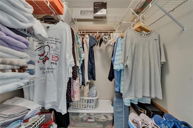 view of walk in closet
