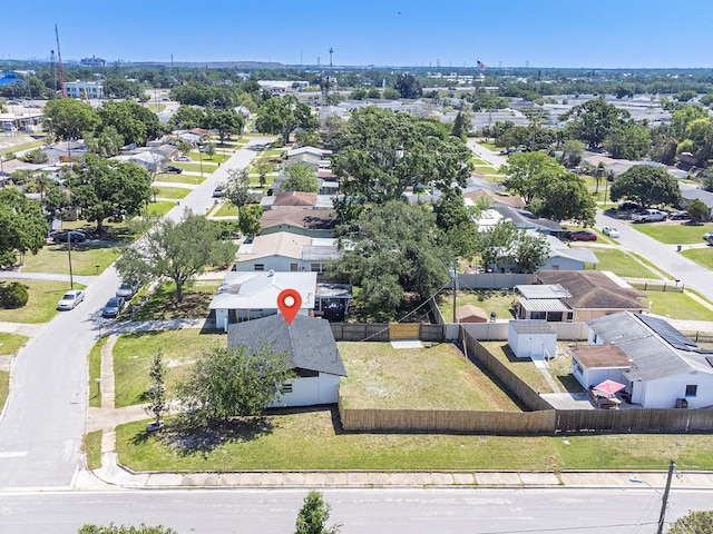 bird's eye view with a residential view