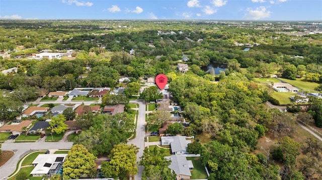 1905 Oro Ct, Clearwater, FL 33764 - birds eye view of property featuring a view of trees and a residential view