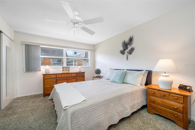 6920 Lafayette N Unit 6920, Pinellas Park, FL 33781 - bedroom featuring ceiling fan, carpet flooring, and baseboards