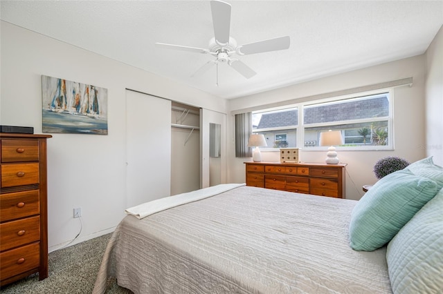 6920 Lafayette N Unit 6920, Pinellas Park, FL 33781 - carpeted bedroom featuring a closet and ceiling fan