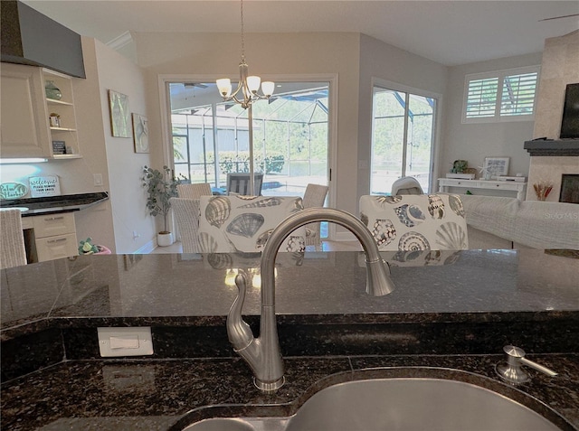 dining room featuring a chandelier