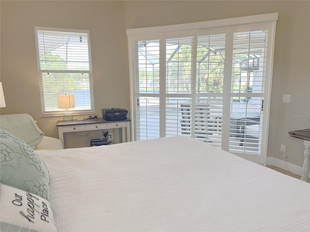 bedroom with baseboards