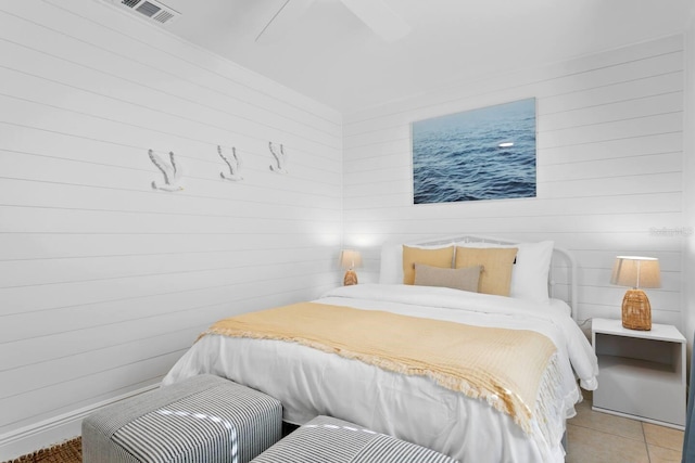 2215 Thrace St, Tampa, FL 33605 - tiled bedroom featuring a ceiling fan