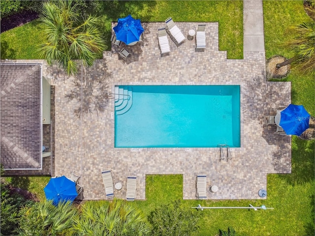 birds eye view of property