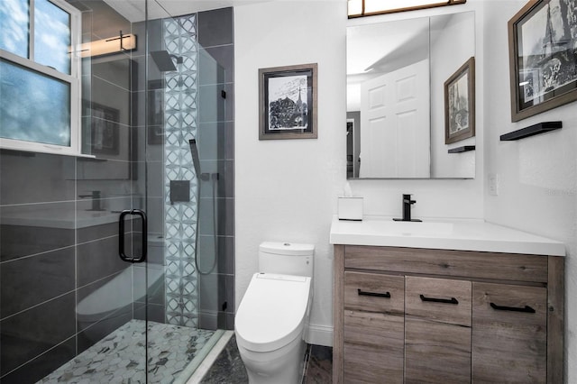 525 Lexington St, Dunedin, FL 34698 - full bath with vanity, toilet, and a stall shower