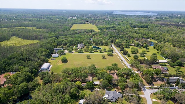 1691 Ridge Top Dr, Tarpon Springs, FL 34688 - drone / aerial view featuring a wooded view