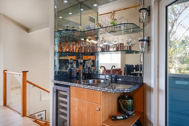 118 94th Ave, Treasure Island, FL 33706 - bar featuring wine cooler, visible vents, wet bar, and a sink