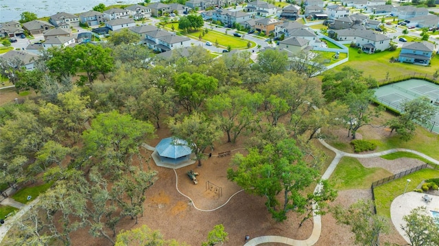 aerial view featuring a residential view